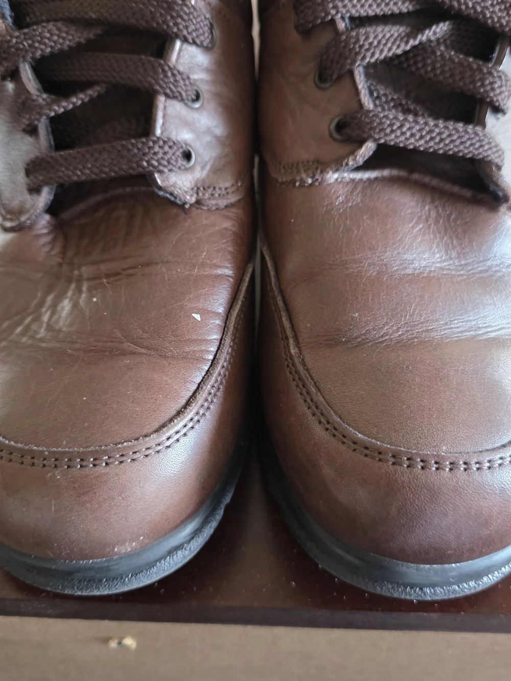 New Balance Brown Leather Lace-Up Oxford Shoes Size 7 2E